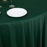 120inch Hunter Emerald Green Premium Scuba Wrinkle Free Round Tablecloth