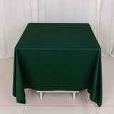 70" Hunter Emerald Green Premium Scuba Wrinkle Free Square Tablecloth, Scuba Polyester Tablecloth