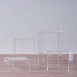 Set of 4 | Clear Acrylic Riser Cake Stand Set, Cupcake Dessert Display Stands - Assorted Size