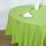 90" Apple Green Polyester Round Tablecloth