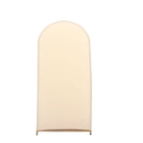 Set of 4 | Matte Beige Spandex Fitted Wedding Arch Covers