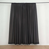 2 Pack Black Polyester Event Curtain Drapes, 10ftx8ft Backdrop Event Panels With Rod Pockets 130 GSM