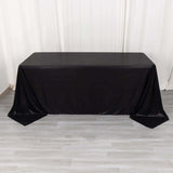 90x132inch Shiny Black Polyester Rectangular Tablecloth With Shimmer Sequin Dots