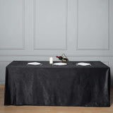 90inch x 156inch Black Seamless Premium Velvet Rectangle Tablecloth, Reusable Linen