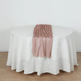 Rose Gold Sparkling Glitter Gauze Table Runner, Reusable Wrinkle Free Sheer Table Runner