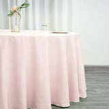 132Inch Blush / Rose Gold Seamless Polyester Round Tablecloth