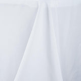 60"x102" White Premium Polyester Rectangular Tablecloth - 220GSM#whtbkgd