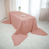 90x156Inch Dusty Rose Accordion Crinkle Taffeta Rectangular Tablecloth