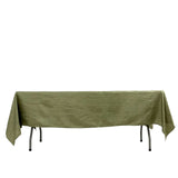 Dusty Sage Green Accordion Crinkle Taffeta Rectangle Tablecloth 60"x102"