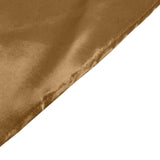 132Inch Gold Seamless Satin Round Tablecloth