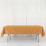 54"x96" Gold Polyester Linen Rectangle Tablecloth