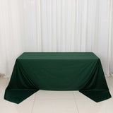 90x156inch Hunter Emerald Green Premium Scuba Wrinkle Free Rectangular Tablecloth Seamless Scuba