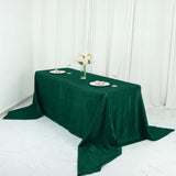 90x156Inch Hunter Emerald Green Accordion Crinkle Taffeta Rectangular Tablecloth