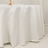 120 Ivory Seamless Lamour Satin Round Tablecloth for 5 Foot Table With Floor-Length Drop