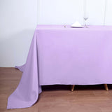 90inch x 132inch Lavender Lilac Polyester Rectangular Tablecloth