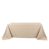 90x132inch Nude Polyester Rectangular Tablecloth