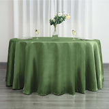 120inch Olive Green Satin Round Tablecloth