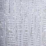 8ftx8ft Silver Geometric Sequin Event Curtain Drapes with Satin Backing, Seamless Opaque#whtbkgd