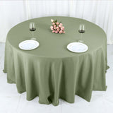 132inch Eucalyptus Sage Green Seamless Polyester Round Tablecloth