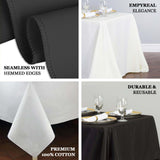 90"x132" Black Rectangle Chambury Casa 100% Cotton Tablecloth