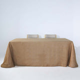 90 x 132 inches Natural Linen Rectangular Tablecloth | Slubby Textured Wrinkle Resistant Tablecloth