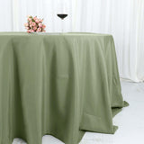 132inch Eucalyptus Sage Green Seamless Polyester Round Tablecloth