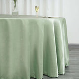 120 inches Sage Green Satin Round Tablecloth