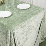  Sage Green Seamless Premium Crushed Velvet Rectangular Tablecloth