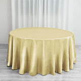 120inch Champagne Satin Round Tablecloth