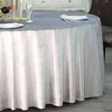 120inch Silver Seamless Premium Velvet Round Tablecloth, Reusable Linen