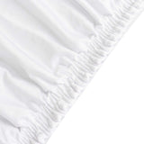 White Stretch Spandex Rectangle Tablecloth Top Cover 4ft Wrinkle Free Fitted Cover for 48"x30" Table