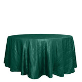 120inch Hunter Emerald Green Accordion Crinkle Taffeta Round Tablecloth