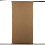 Taupe 4-Way Stretch Spandex Photography Backdrop Curtain with Rod Pockets, Drapery Panel