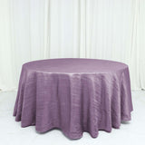 120inch Violet Amethyst Accordion Crinkle Taffeta Round Tablecloth