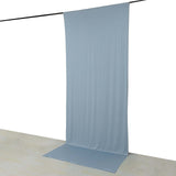 Dusty Blue 4-Way Stretch Spandex Photography Backdrop Curtain with Rod Pockets