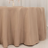 120 Nude Seamless Premium Polyester Round Tablecloth - 220GSM for 5 Foot Table