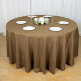 120inch Taupe Polyester Round Tablecloth