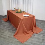 Terracotta (Rust) Seamless Polyester Rectangular Tablecloth - 90x156inch