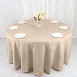 120inch Nude Polyester Round Tablecloth