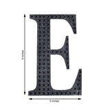 8 inch Black Decorative Rhinestone Alphabet Letter Stickers DIY Crafts - E