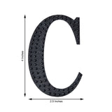 4inch Black Decorative Rhinestone Alphabet Letter Stickers DIY Crafts - C