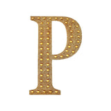 6inch Gold Decorative Rhinestone Alphabet Letter Stickers DIY Crafts - P#whtbkgd