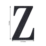 6inch Black Decorative Rhinestone Alphabet Letter Stickers DIY Crafts - Z