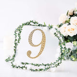 8inch Gold Decorative Rhinestone Number Stickers DIY Crafts - 9