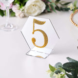 4inch Gold Decorative Rhinestone Number Stickers DIY Crafts - 5