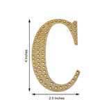 4inch Gold Decorative Rhinestone Alphabet Letter Stickers DIY Crafts - C