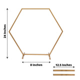 24inch Gold Metal Hexagon Self Standing Flower Balloon Frame Wedding Arch