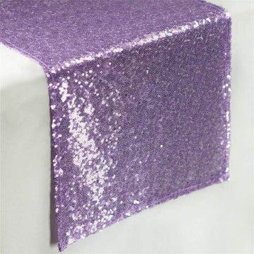 Sequin 12"x108" Table Runner Lavender - Glittering Design