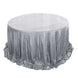 132inch Silver Premium Sequin Round Tablecloth, Sparkly Tablecloth