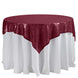 60x60inches Burgundy Duchess Sequin Square Overlay